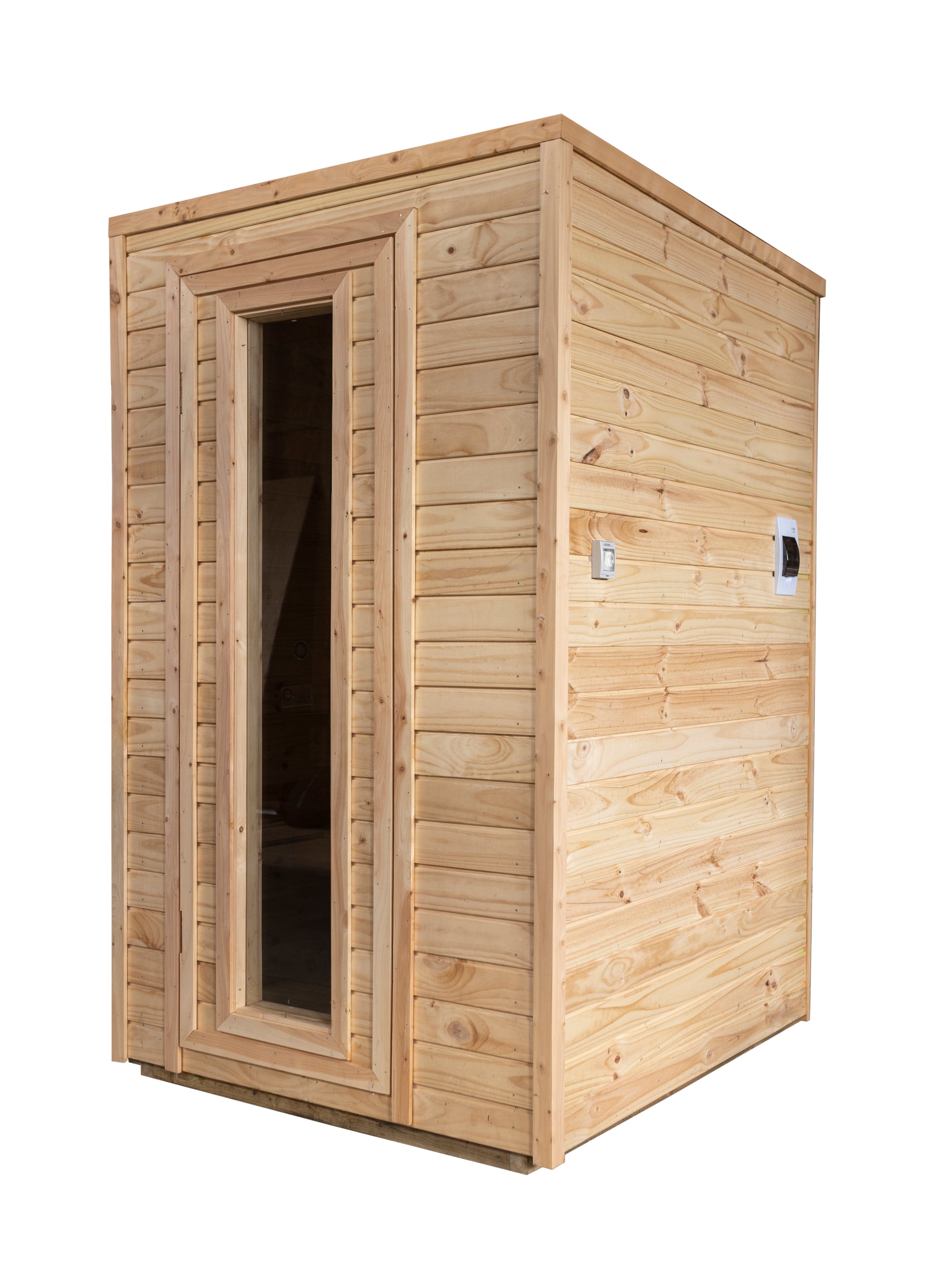 Sauna interior de madera de ciprés — Ancestral Chile