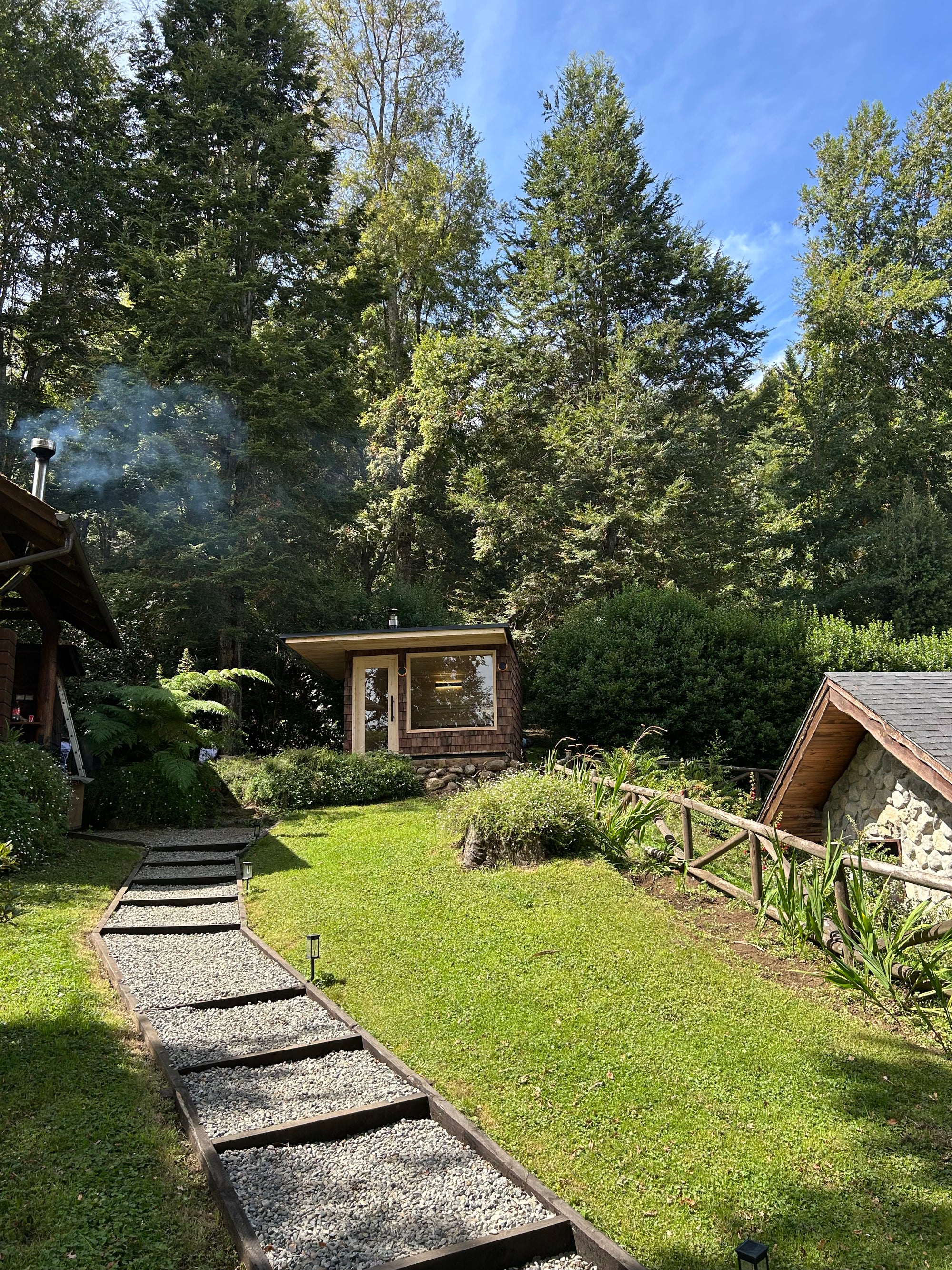 Sauna exterior comercial de madera para 8 personas — Ancestral Chile